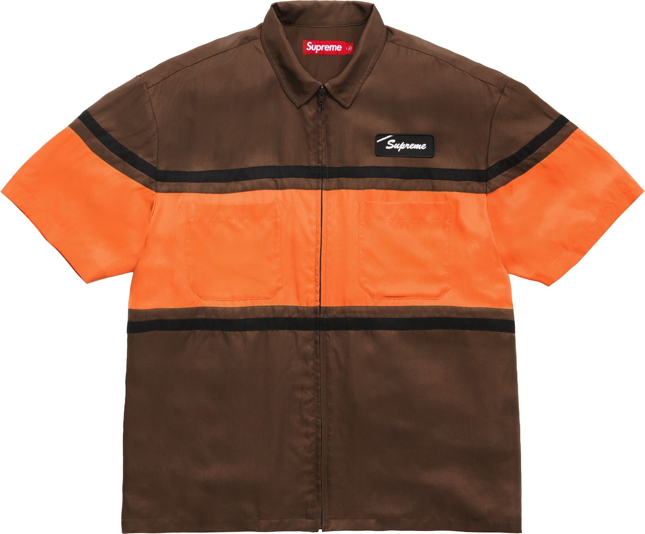 Silk Zip Up S/S Shirt view 2
